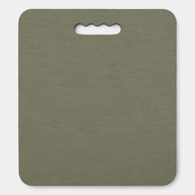Calm & simple olive green textured background  seat cushion (Front Vertical)