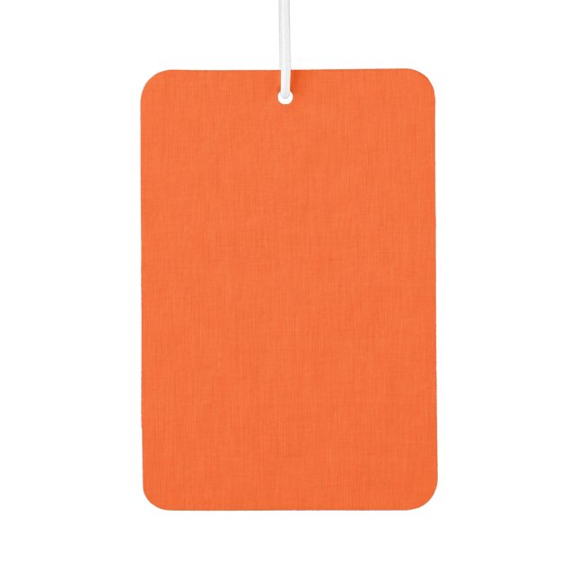 Calm & simple orange textured background  air freshener (Front)