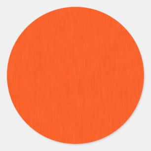 Calm & simple orange textured background  classic round sticker