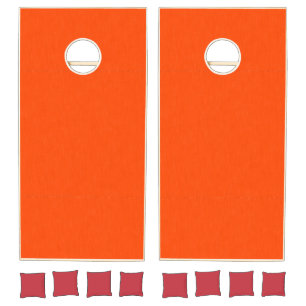 Calm & simple orange textured background cornhole set