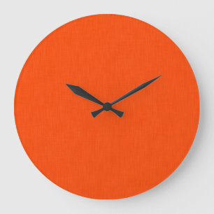 Calm & simple orange textured background large clock