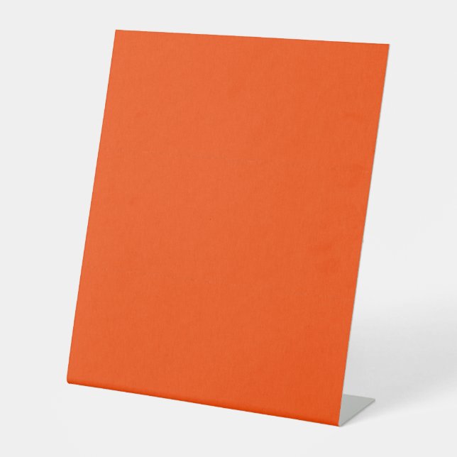 Calm & simple orange textured background  pedestal sign (Front)
