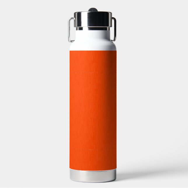 Calm & simple orange textured background  water bottle (Front)
