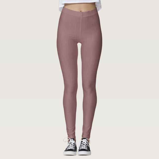 Calm & simple pink  textured background  leggings (Front)