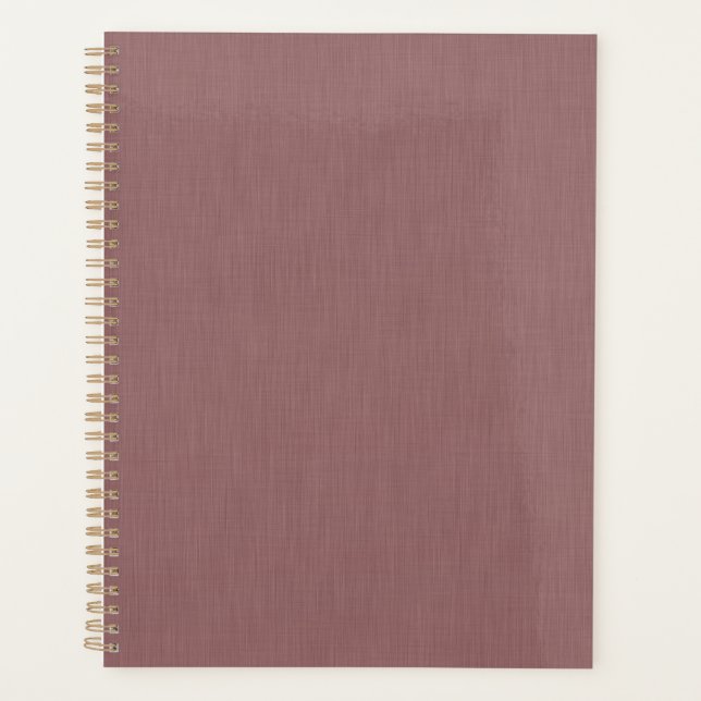 Calm & simple pink  textured background  planner (Front)