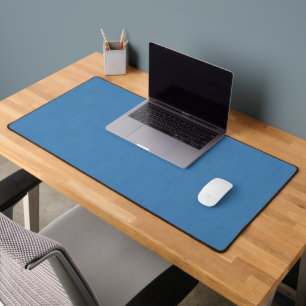 Calm & simple plain blue textured background desk mat