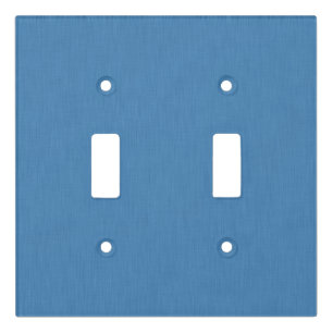 Calm & simple plain blue textured background light switch cover