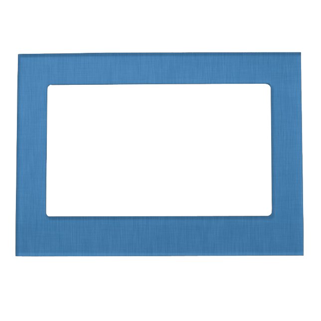 Calm & simple plain blue textured background magnetic frame (Front)