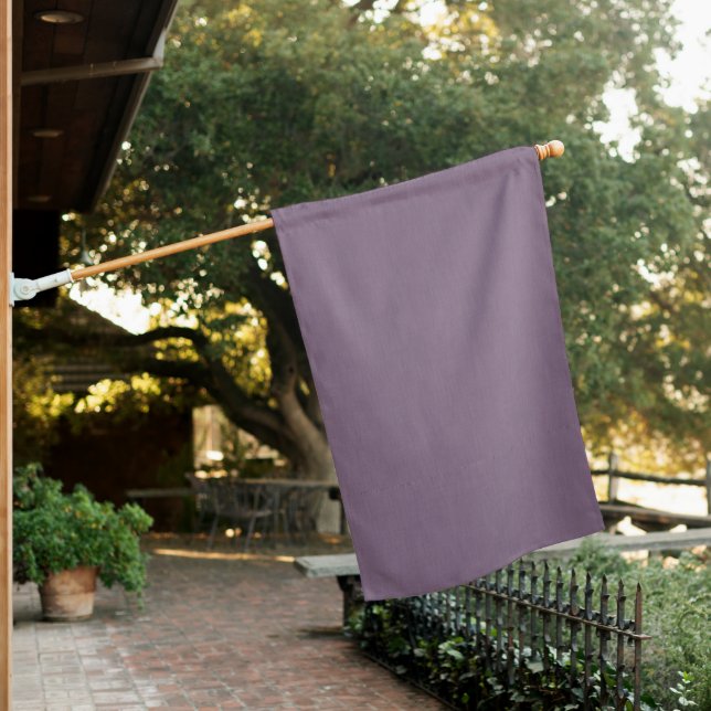 Calm & simple Purple textured background  House Flag (In SItu)