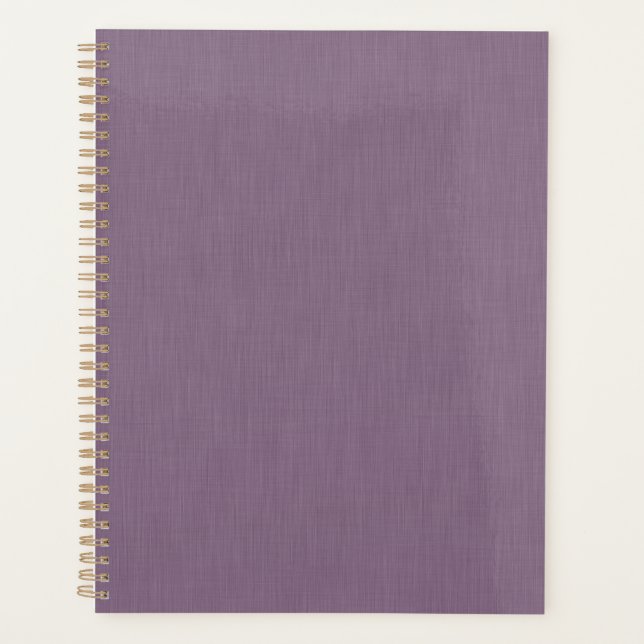 Calm & simple Purple textured background  Planner (Front)