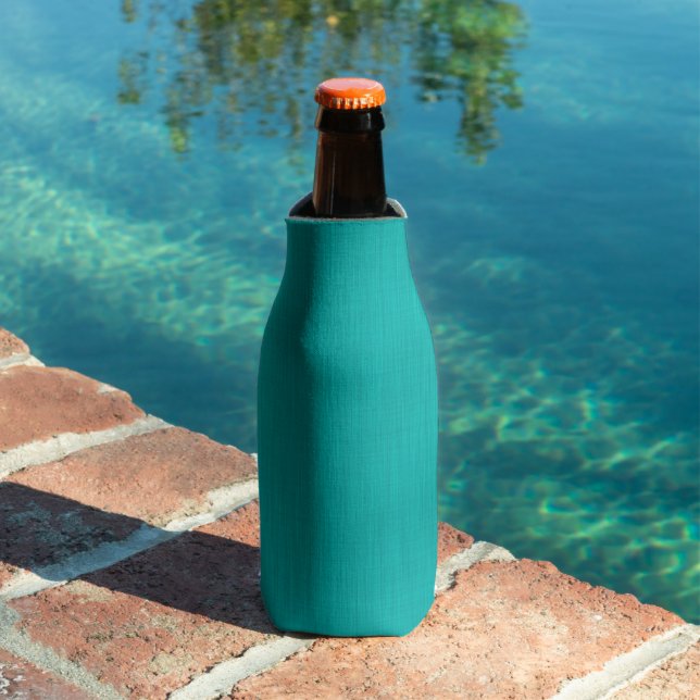 Calm & simple  Turquoise textured background  Bottle Cooler (In Situ Pool)