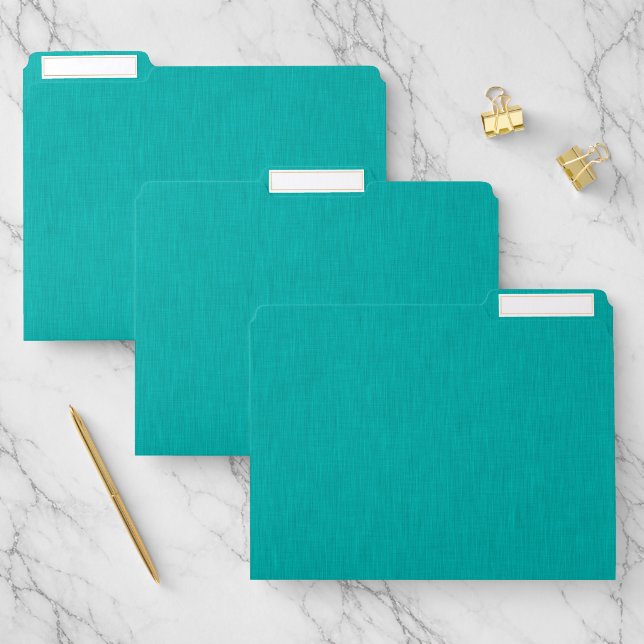 Calm & simple  Turquoise textured background  File Folder (Set)