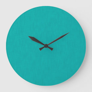 Calm & simple  Turquoise textured background  Large Clock