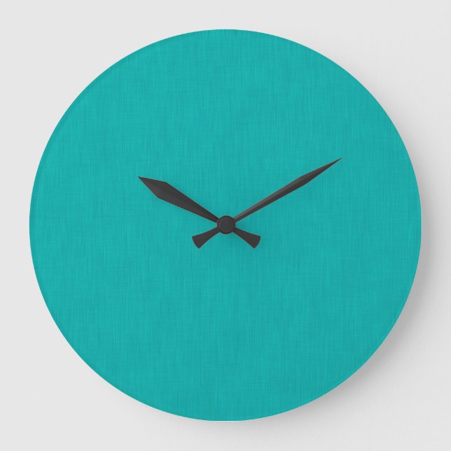 Calm & simple  Turquoise textured background  Large Clock (Front)