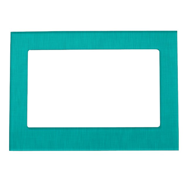 Calm & simple  Turquoise textured background  Magnetic Frame (Front)
