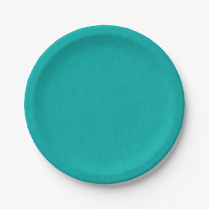 Calm & simple  Turquoise textured background  Paper Plates