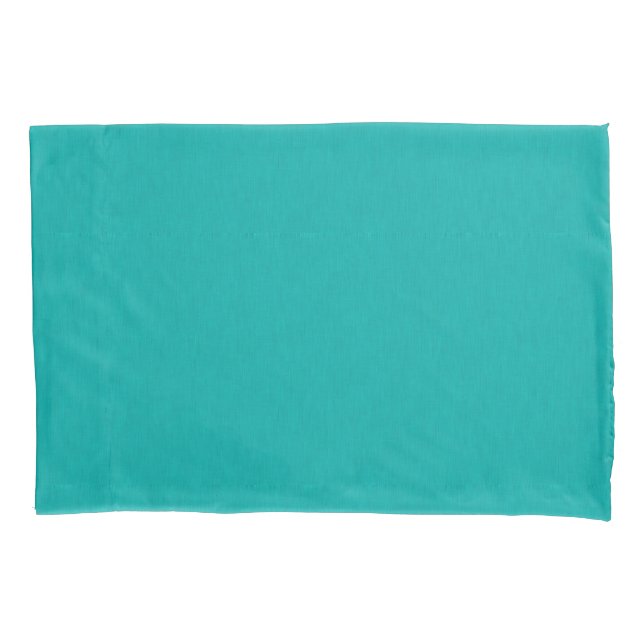 Calm & simple  Turquoise textured background  Pillow Case (Front-Left)