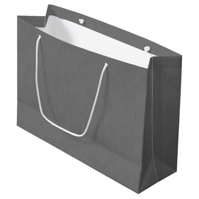 Calm & simple visual gray textured background  large gift bag (Front Angled)