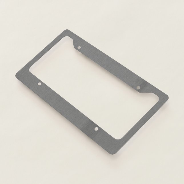 Calm & simple visual gray textured background  license plate frame (3/4)