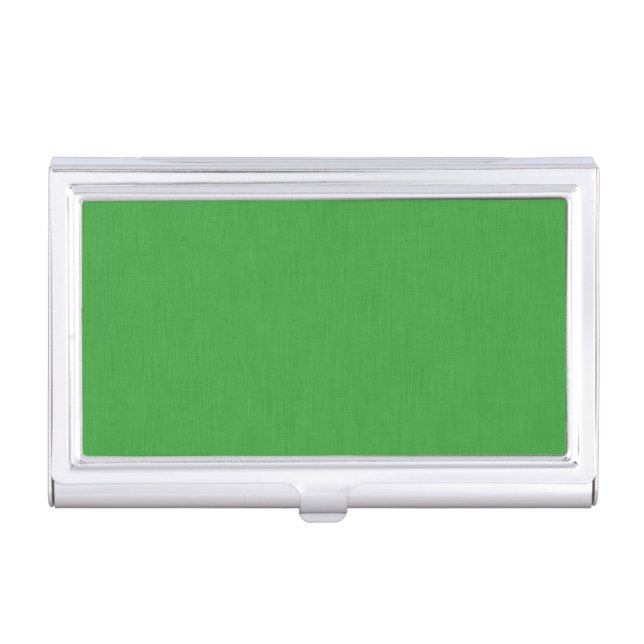 Calm & simple visual green textured background  business card case (Front)