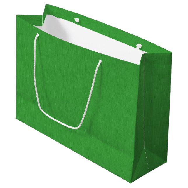 Calm & simple visual green textured background  large gift bag (Front Angled)