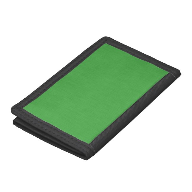Calm & simple visual green textured background  tri-fold wallet (Top)