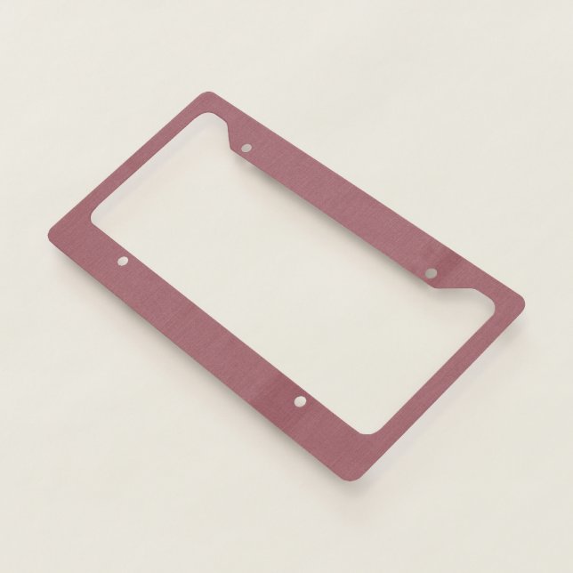 Calm & simple visual mauve textured background  license plate frame (3/4)