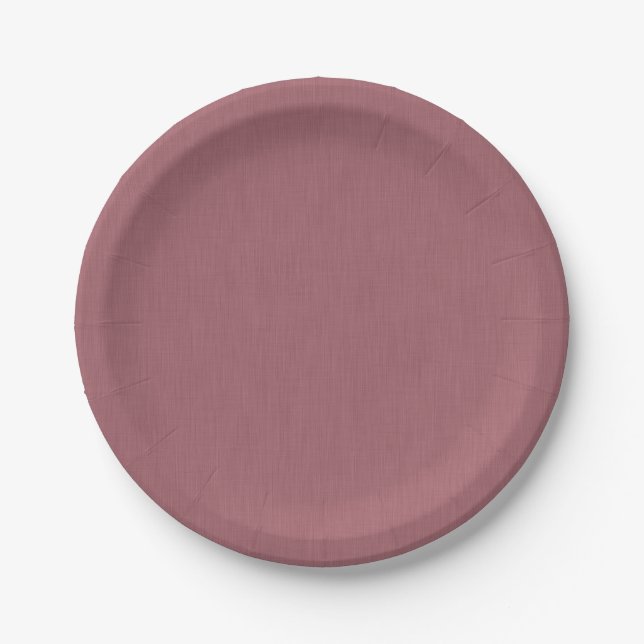 Calm & simple visual mauve textured background  paper plates (Front)