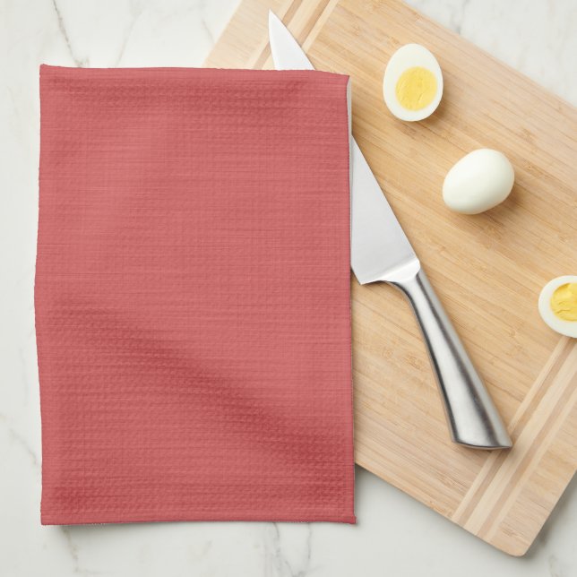 Calm & simple visual red textured background  kitchen towel (Quarter Fold)