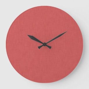 Calm & simple visual red textured background large clock