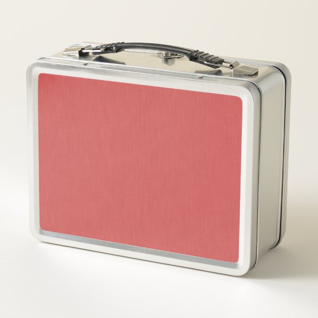 Calm & simple visual red textured background  metal lunch box (Back)