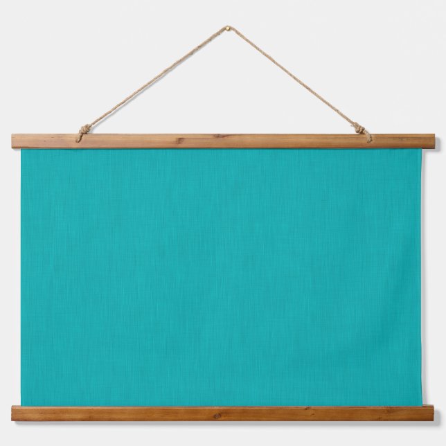 Calm & simple visual teal textured background  hanging tapestry (Front)