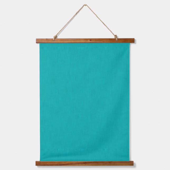 Calm & simple visual teal textured background  hanging tapestry (Front)
