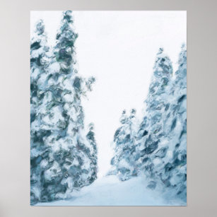 Calm Snowy Forest Art Print