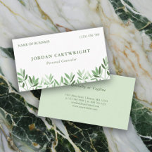 Calm Soft Greenery Leaves Therapist Counselor