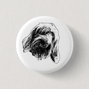 Calm Spinone Badge Button