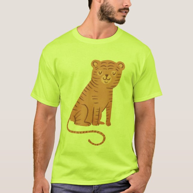 "Calm Stripe Tiger" T-Shirt (Front)