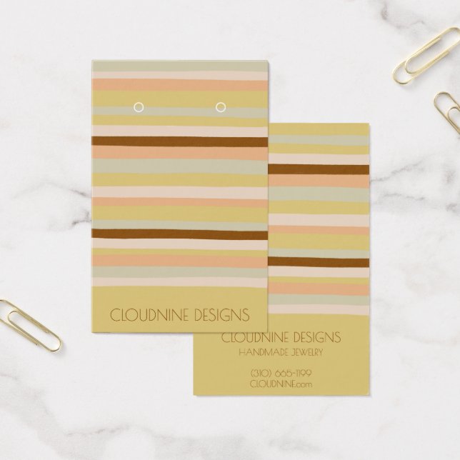 Calm Stripes Earring Necklace Jewelry Display Card (Office)
