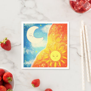 Calm Sun And The Moon Napkins