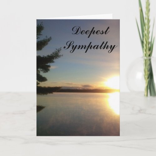 Calm Sunset Peaceful Lake Deepest Sympathy Card