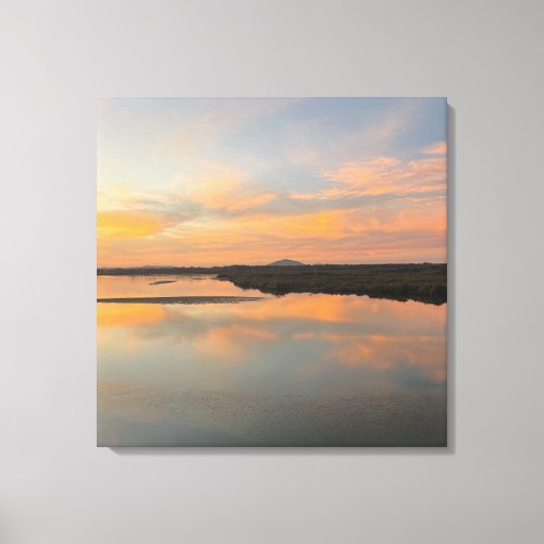 Calm Sunset River Scene Canvas Print