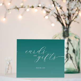 Calm Teal Minimalist Gratitude Sign