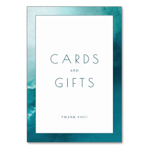 Calm Teal Watercolor Gratitude Card