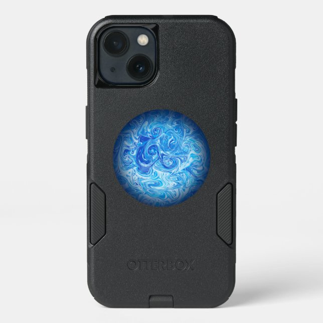 Calm Tide Fluid Art Phone Case (Back)