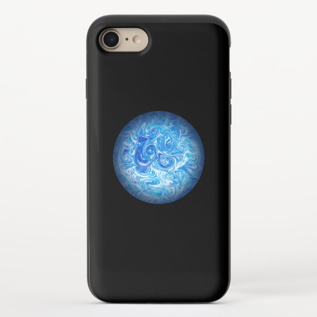 Calm Tide Fluid Art Phone Case (Back)