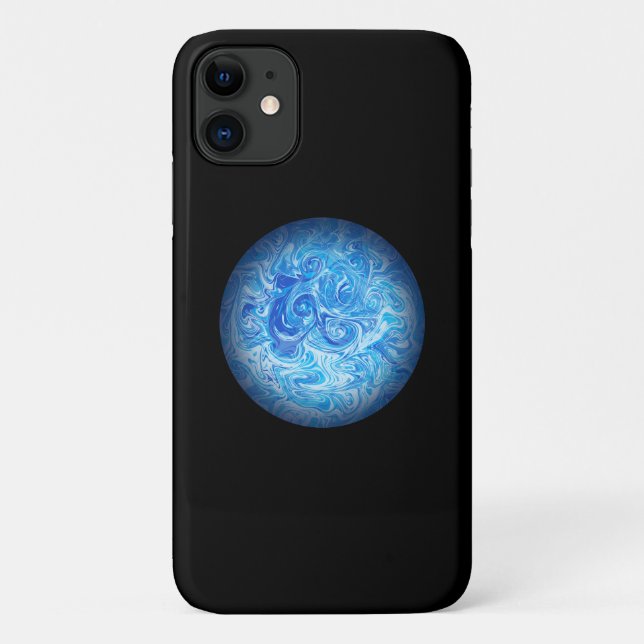 Calm Tide Fluid Art Phone Case iPhone 11 (Back)