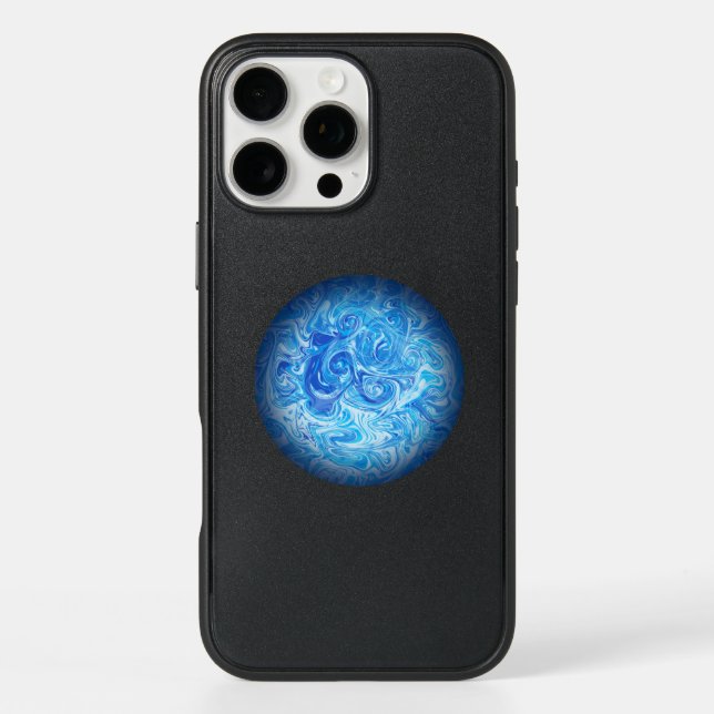 Calm Tide Fluid Art Phone Case iPhone 16 Pro Max (Back)