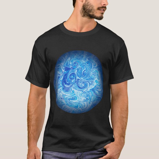 Calm Tide Fluid Art T-Shirt (Front)