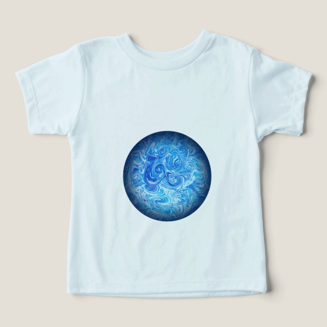 Calm Tide Fluid Art Toddler T-shirt (Design Front)