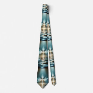Calm Waters Baptismal Cross Neck Tie
